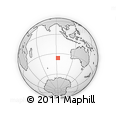 Outline Map of the Area around 36° 29' 4" S, 92° 43' 29" E, rectangular outline