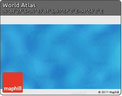Shaded Relief 3D Map of the Area around 36° 29' 4" S, 94° 25' 30" E