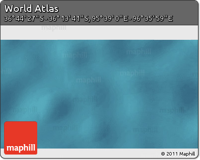 Satellite 3D Map of the Area around 36° 29' 4" S, 96° 7' 30" E