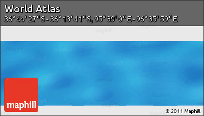 Physical Panoramic Map of the Area around 36° 29' 4" S, 96° 7' 30" E