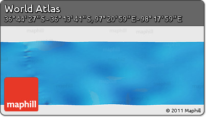 Physical Panoramic Map of the Area around 36° 29' 4" S, 97° 49' 29" E