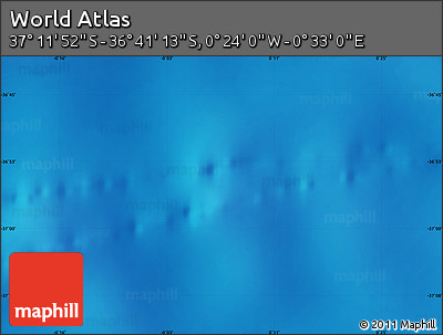 Physical Map of the Area around 36° 56' 32" S, 0° 4' 30" E