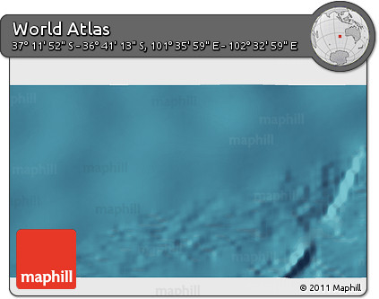Satellite 3D Map of the Area around 36° 56' 32" S, 102° 4' 29" E