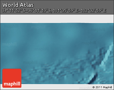 Satellite 3D Map of the Area around 36° 56' 32" S, 102° 4' 29" E