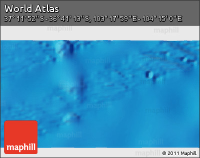 Physical 3D Map of the Area around 36° 56' 32" S, 103° 46' 30" E