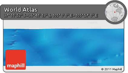Physical Panoramic Map of the Area around 36° 56' 32" S, 105° 28' 29" E
