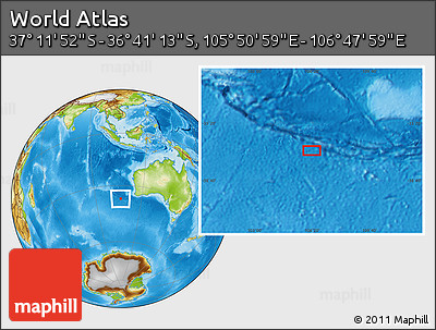 Physical Location Map of the Area around 36° 56' 32" S, 106° 19' 29" E