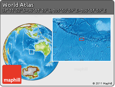 Physical Location Map of the Area around 36° 56' 32" S, 106° 19' 29" E