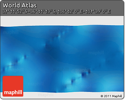Physical 3D Map of the Area around 36° 56' 32" S, 107° 10' 30" E