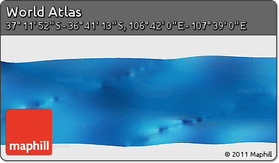 Physical Panoramic Map of the Area around 36° 56' 32" S, 107° 10' 30" E