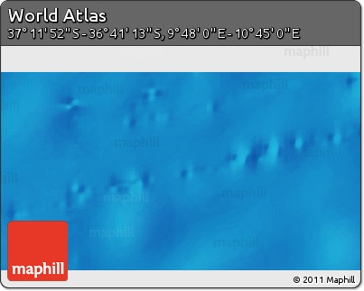 Shaded Relief 3D Map of the Area around 36° 56' 32" S, 10° 16' 30" E