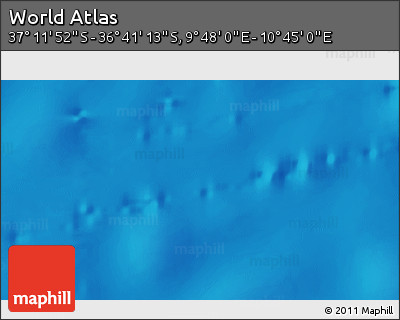 Shaded Relief 3D Map of the Area around 36° 56' 32" S, 10° 16' 30" E