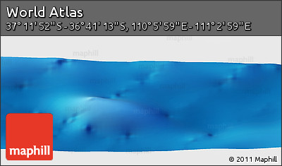 Physical Panoramic Map of the Area around 36° 56' 32" S, 110° 34' 29" E