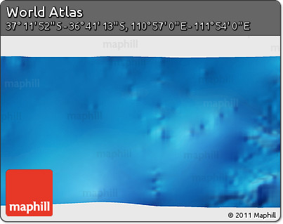 Physical 3D Map of the Area around 36° 56' 32" S, 111° 25' 30" E