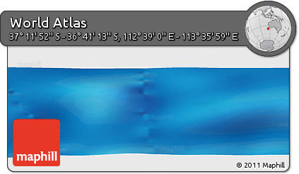 Physical Panoramic Map of the Area around 36° 56' 32" S, 113° 7' 30" E