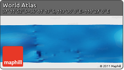 Physical Panoramic Map of the Area around 36° 56' 32" S, 113° 58' 29" E