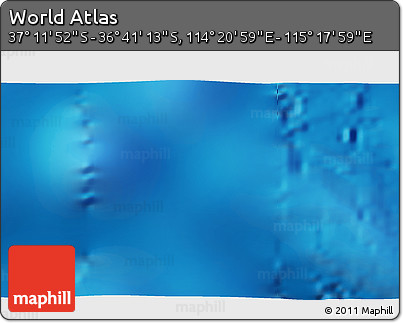 Physical 3D Map of the Area around 36° 56' 32" S, 114° 49' 29" E