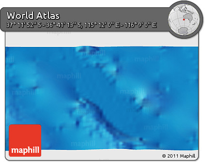 Physical 3D Map of the Area around 36° 56' 32" S, 115° 40' 30" E