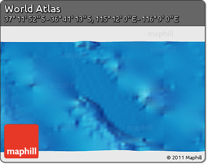 Physical 3D Map of the Area around 36° 56' 32" S, 115° 40' 30" E