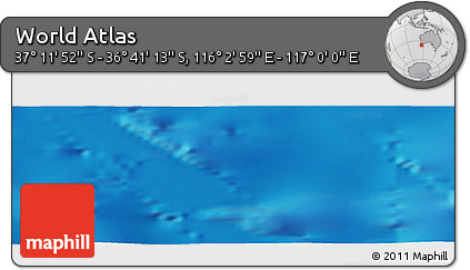 Physical Panoramic Map of the Area around 36° 56' 32" S, 116° 31' 30" E