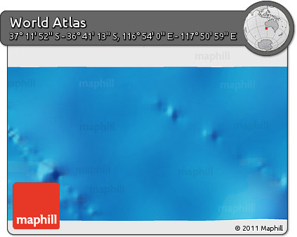 Physical 3D Map of the Area around 36° 56' 32" S, 117° 22' 30" E