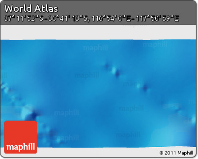 Physical 3D Map of the Area around 36° 56' 32" S, 117° 22' 30" E