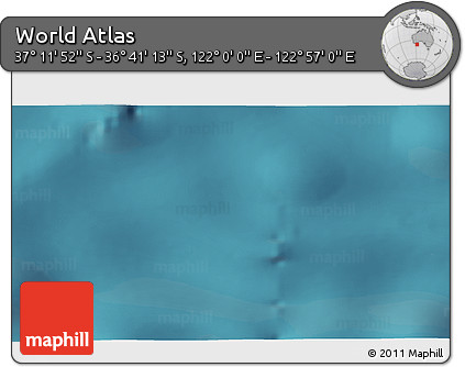 Satellite 3D Map of the Area around 36° 56' 32" S, 122° 28' 29" E
