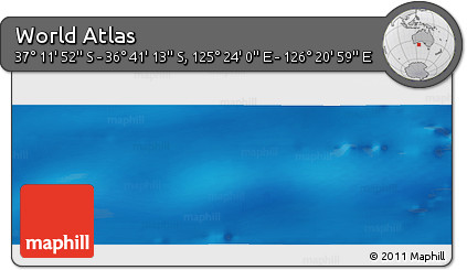 Physical Panoramic Map of the Area around 36° 56' 32" S, 125° 52' 30" E