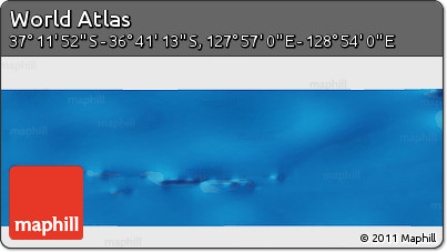 Physical Panoramic Map of the Area around 36° 56' 32" S, 128° 25' 30" E