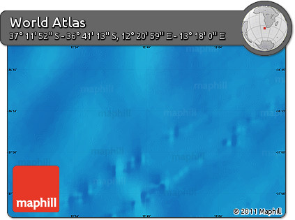 Physical Map of the Area around 36° 56' 32" S, 12° 49' 29" E