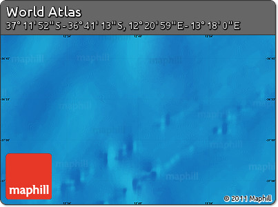 Physical Map of the Area around 36° 56' 32" S, 12° 49' 29" E