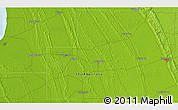 Physical 3D Map of the area around 36° 56' 32" S, 140° 19' 29" E