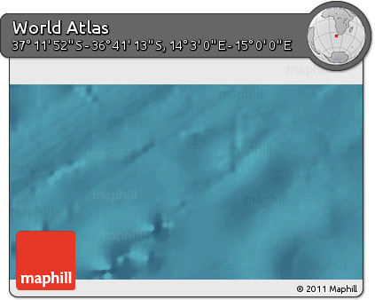 Satellite 3D Map of the Area around 36° 56' 32" S, 14° 31' 30" E