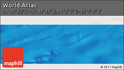 Physical Panoramic Map of the Area around 36° 56' 32" S, 14° 31' 30" E