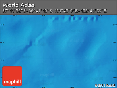 Physical Map of the Area around 36° 56' 32" S, 152° 13' 29" E