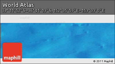 Physical Panoramic Map of the Area around 36° 56' 32" S, 153° 4' 29" E
