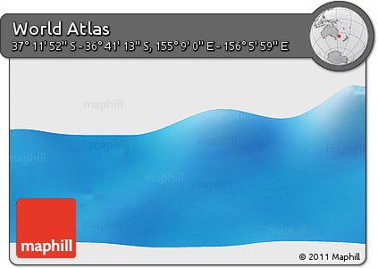 Physical Panoramic Map of the Area around 36° 56' 32" S, 155° 37' 30" E