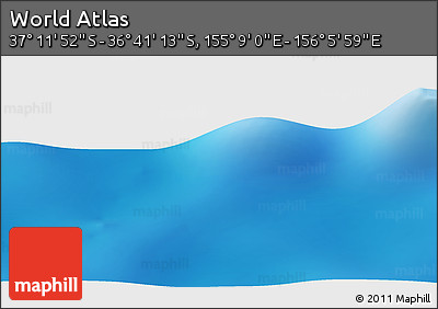 Physical Panoramic Map of the Area around 36° 56' 32" S, 155° 37' 30" E