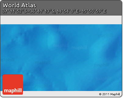 Physical 3D Map of the Area around 36° 56' 32" S, 15° 22' 30" E
