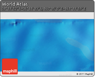 Physical 3D Map of the Area around 36° 56' 32" S, 160° 43' 29" E