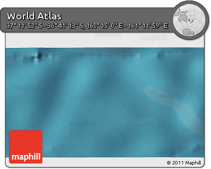 Satellite 3D Map of the Area around 36° 56' 32" S, 160° 43' 29" E
