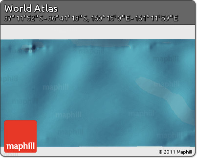 Satellite 3D Map of the Area around 36° 56' 32" S, 160° 43' 29" E