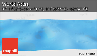 Physical Panoramic Map of the Area around 36° 56' 32" S, 162° 25' 30" E