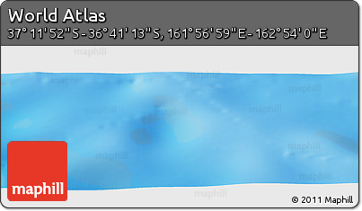 Physical Panoramic Map of the Area around 36° 56' 32" S, 162° 25' 30" E