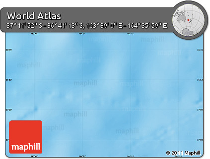 Physical Map of the Area around 36° 56' 32" S, 164° 7' 30" E