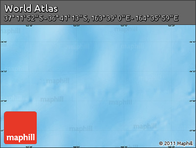Physical Map of the Area around 36° 56' 32" S, 164° 7' 30" E