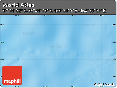 Physical Map of the Area around 36° 56' 32" S, 164° 7' 30" E