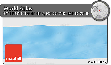 Physical Panoramic Map of the Area around 36° 56' 32" S, 164° 7' 30" E