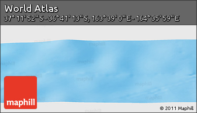 Physical Panoramic Map of the Area around 36° 56' 32" S, 164° 7' 30" E
