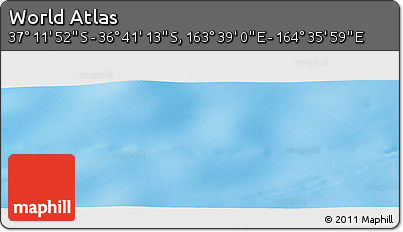 Physical Panoramic Map of the Area around 36° 56' 32" S, 164° 7' 30" E